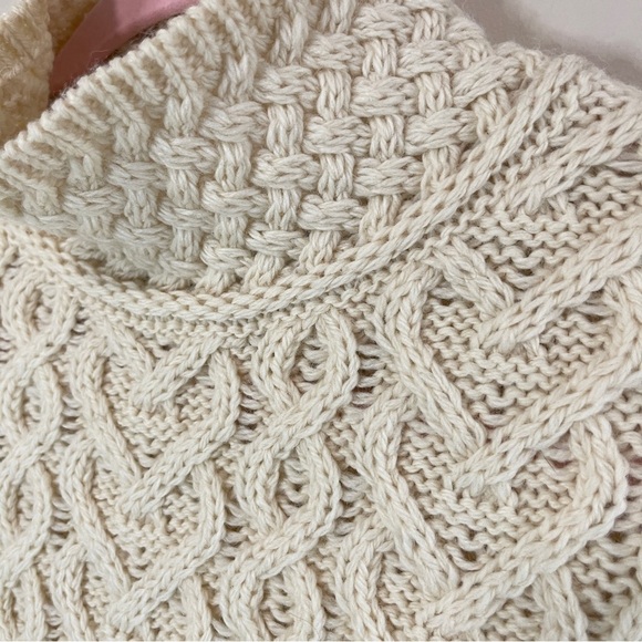 ARAN MOR Ireland Fisherman’s Merino Wool Cable Knit Pullover Sweater - Picture 3 of 16